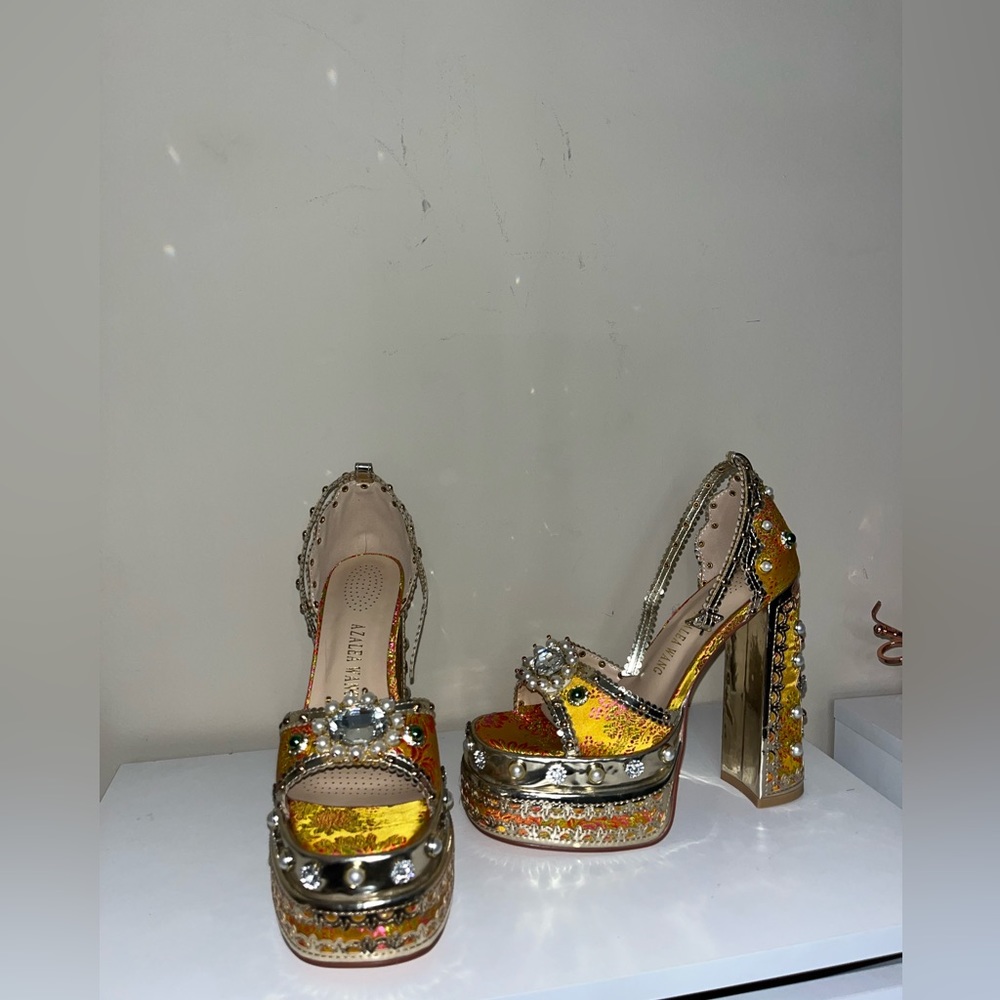 azalea wang cici jeweled platform heels